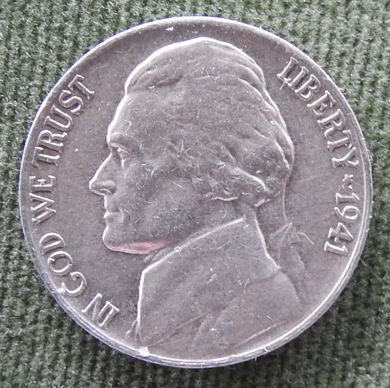 USA American 1941 Nickel Jefferson Coin - Circulated