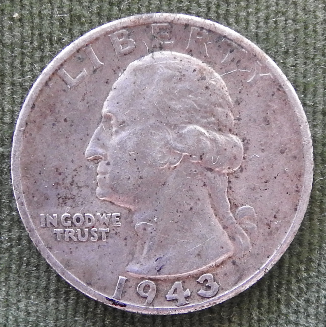 USA American 1943 S Quarter Washington Coin