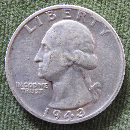 USA American 1943 S Quarter Washington Coin