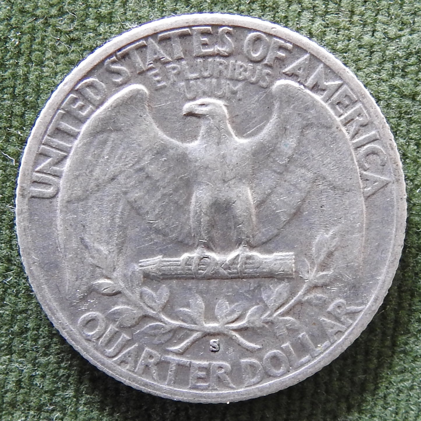 USA American 1943 S Quarter Washington Coin