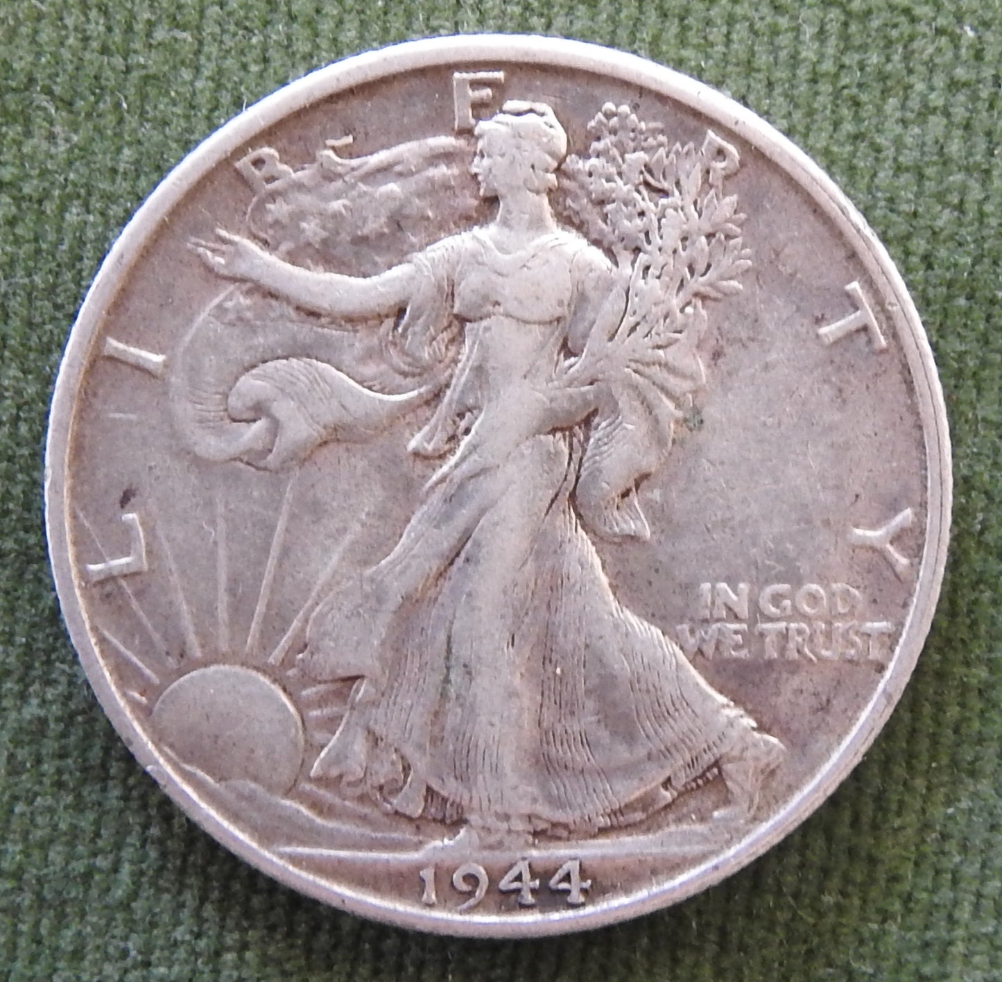 USA American 1944 S Walking Liberty Half Dollar Coin