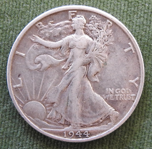 USA American 1944 S Walking Liberty Half Dollar Coin