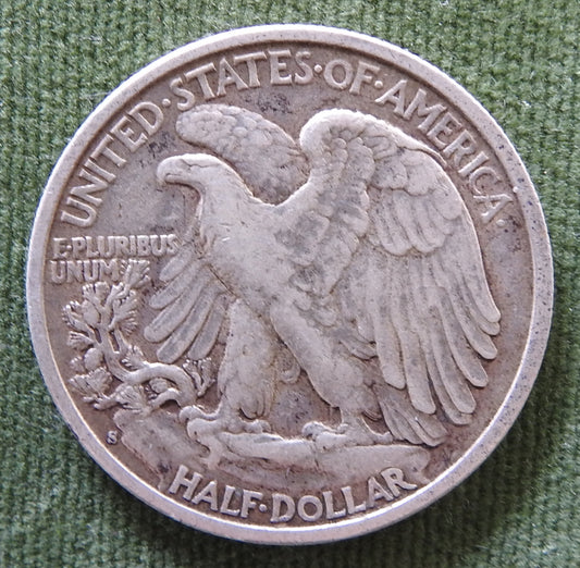 USA American 1944 S Walking Liberty Half Dollar Coin