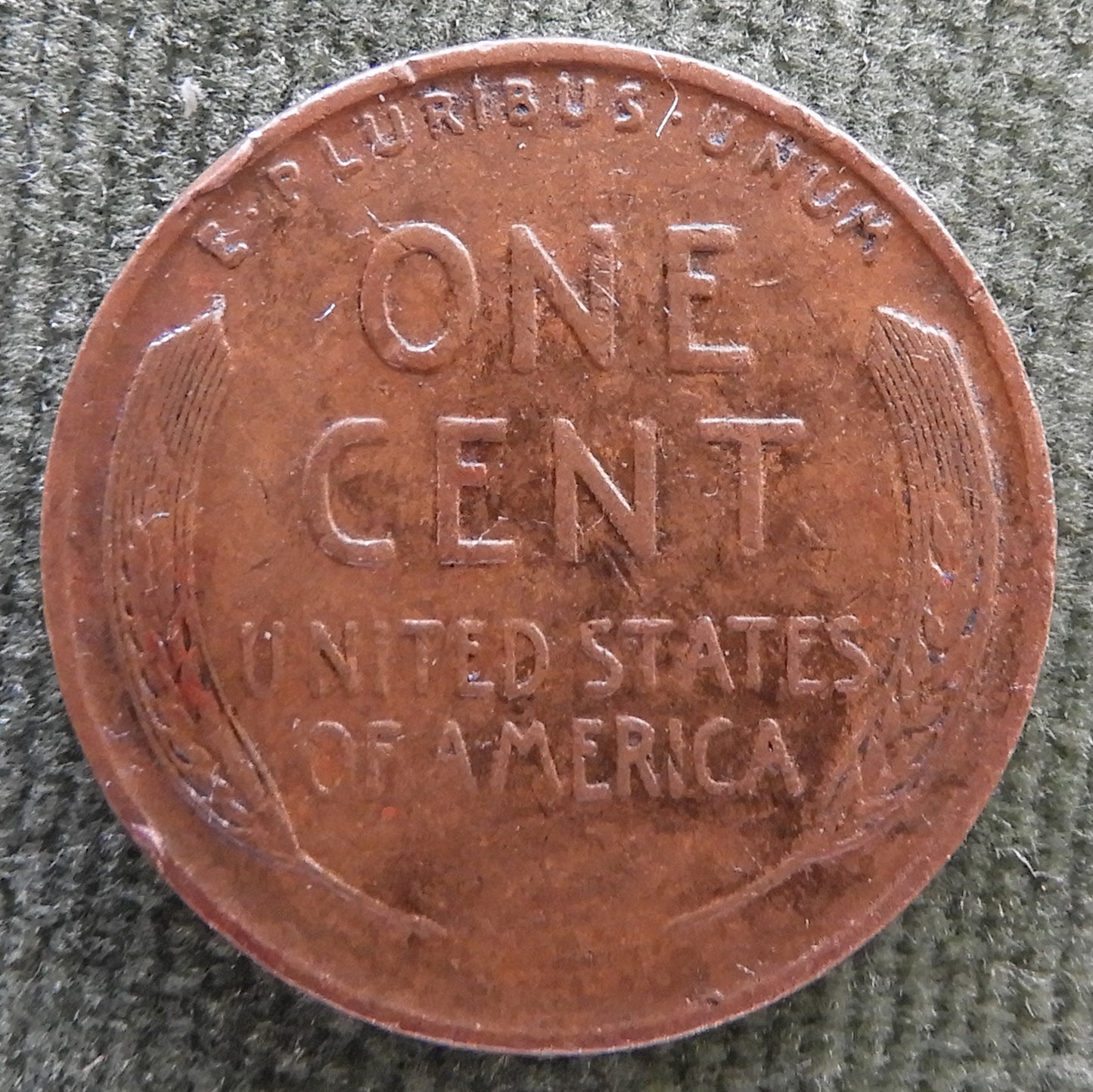 USA American 1944 S 1 Cent Lincon Wheat Coin - Grades as Fine