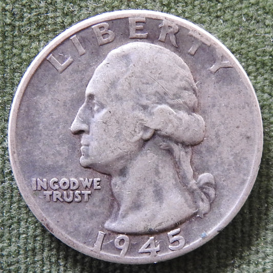 USA American 1945 Quarter Washington Coin