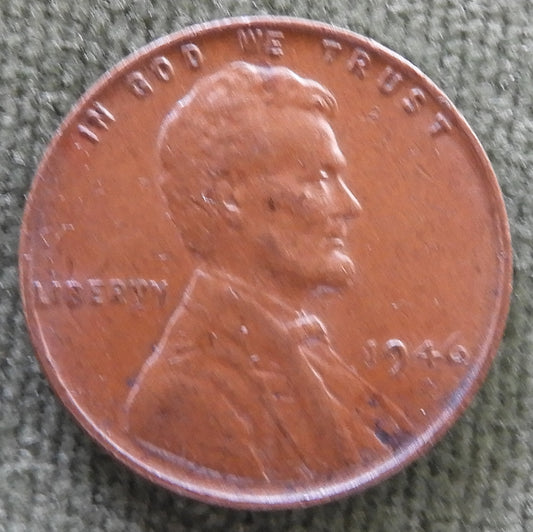 USA American 1946 1 Cent Lincon Wheat Coin - Grades as Fine