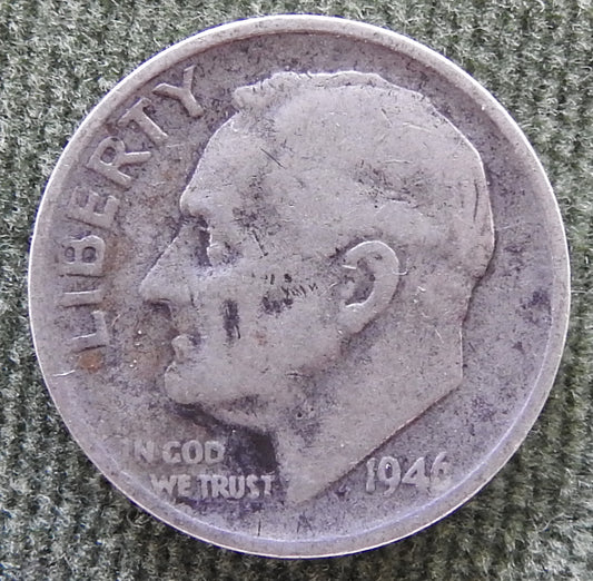 USA American 1946 S Roosevelt Dime Coin
