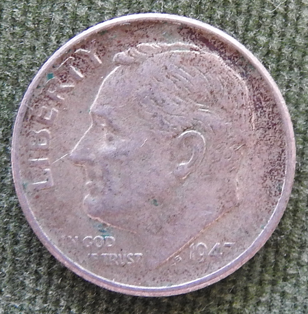 USA American 1947 S Roosevelt Dime Coin