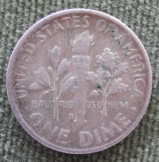 USA American 1947 S Roosevelt Dime Coin