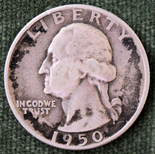 USA American 1950 Quarter Washington Coin - Circulated