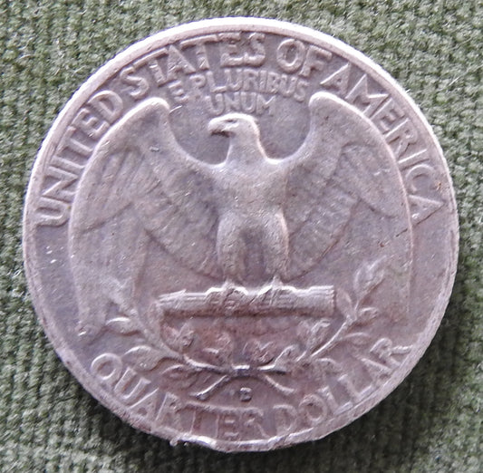 USA American 1958 D Quarter Washington Coin - Circulated