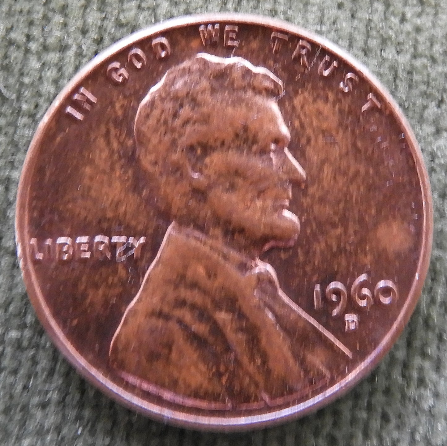 USA American 1960 D 1 Cent Lincoln Memorial Coin - Circulated