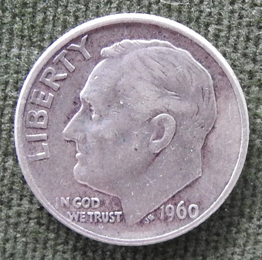USA American 1960 D Dime Roosevelt Coin