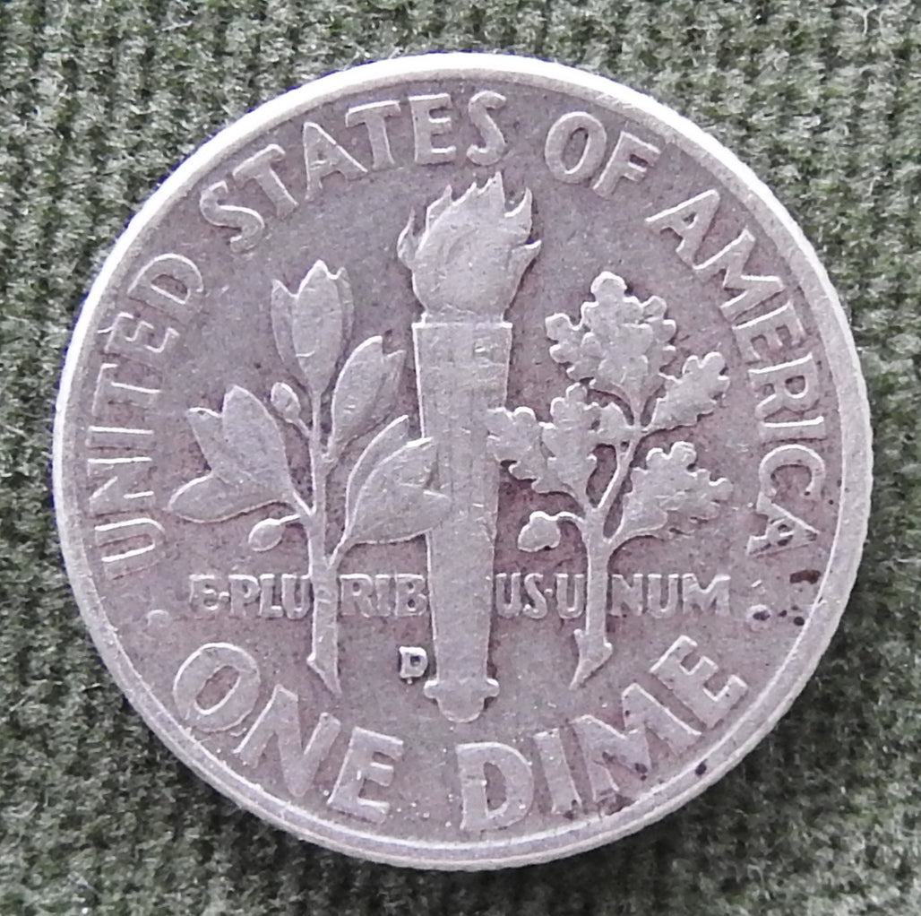 USA American 1960 D Dime Roosevelt Coin