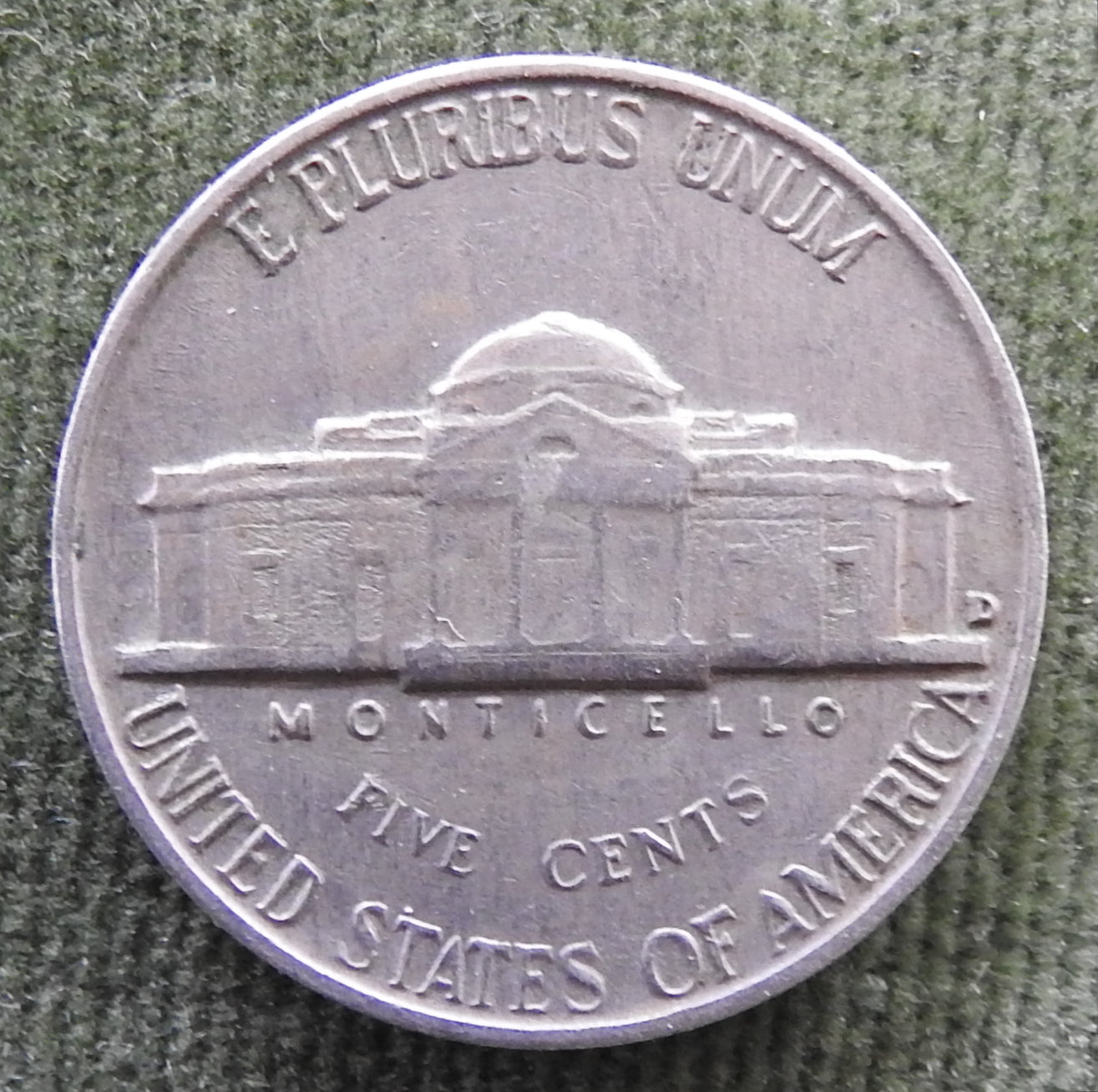 USA American 1961 D Nickel Jefferson Coin