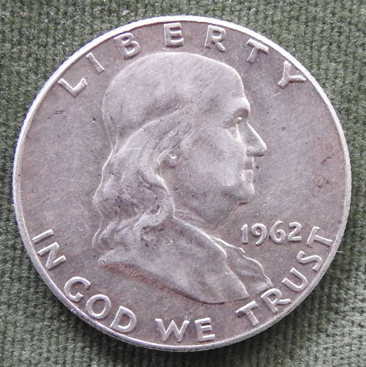 USA American 1962 Half Dollar Franklin Coin