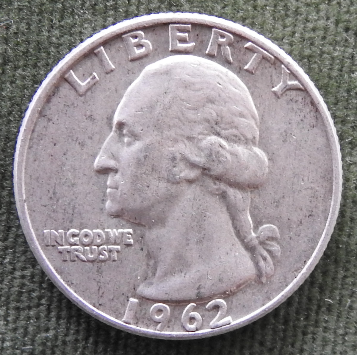 USA American 1962 D Quarter Washington Coin - Circulated