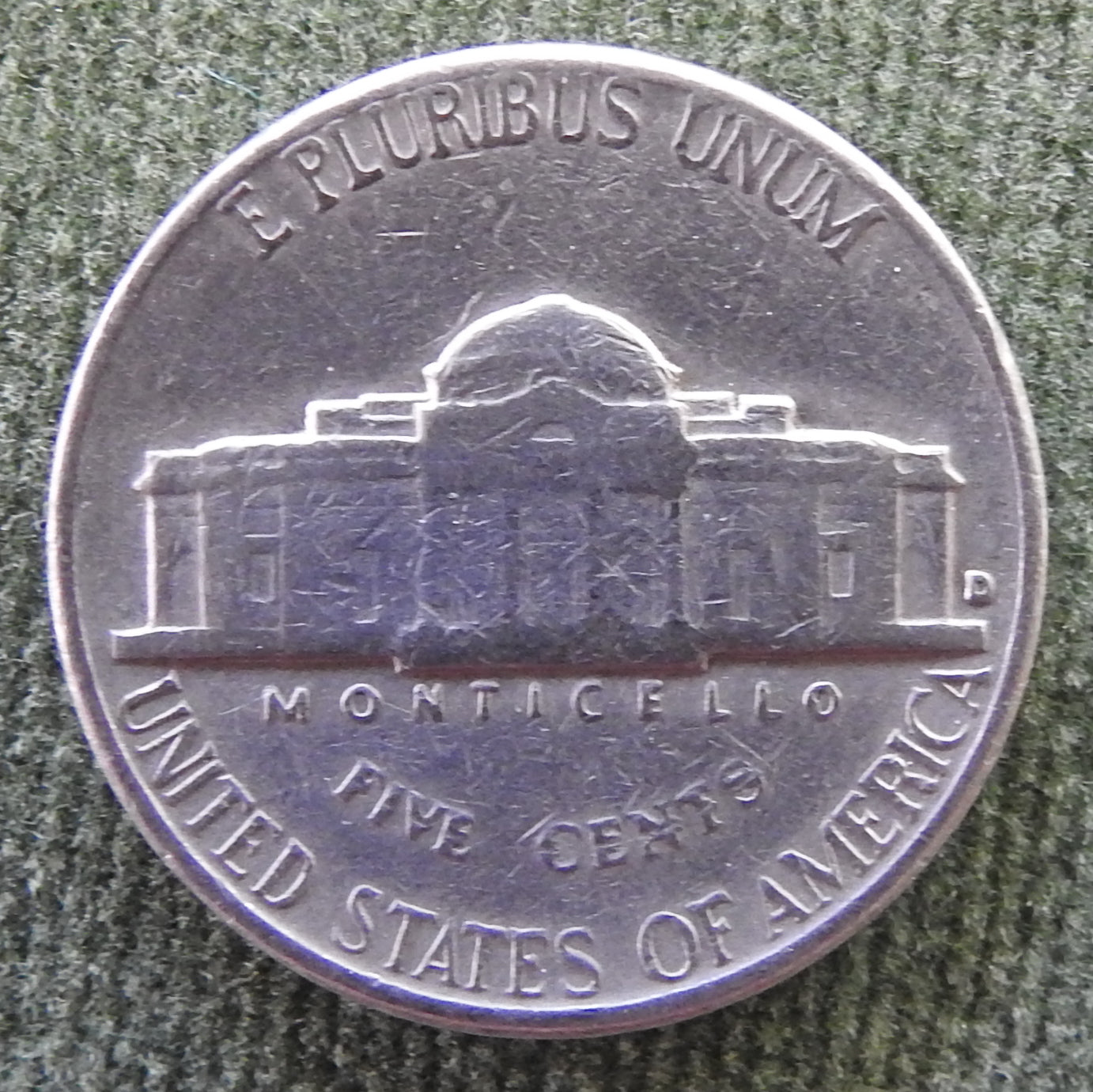 USA American 1963 D Nickel Jefferson Coin - Circulated