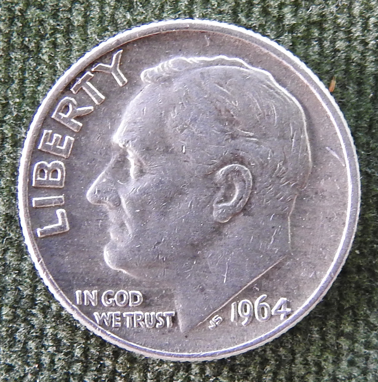 USA American 1964 D Dime Roosevelt Coin - Circulated