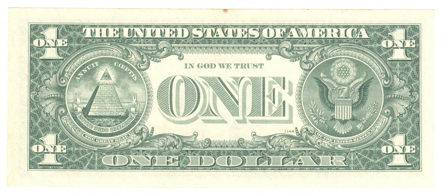 USA 1969 $1 One Dollar Banknote New York s/n B 31565456 A