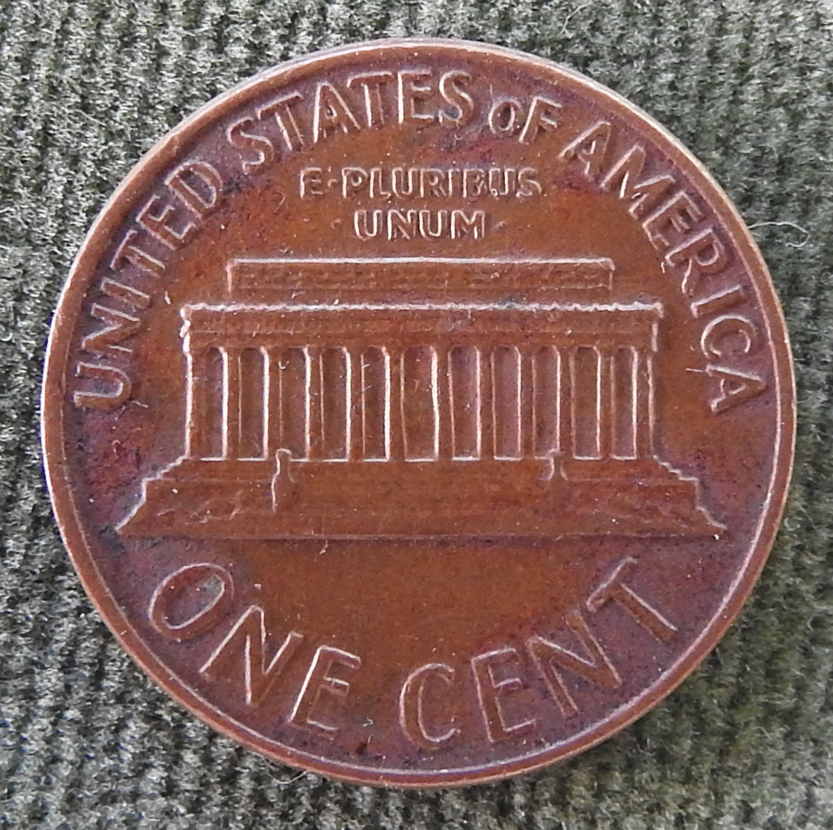 USA American 1969 S 1 Cent Lincoln Memorial Coin - Circulated