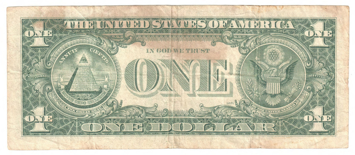 USA 1969 $1 One Dollar Banknote Cleveland Star Note s/n D 03482816 *