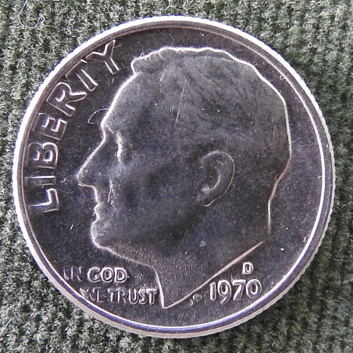 USA American 1970 D Dime Roosevelt Coin - Circulated
