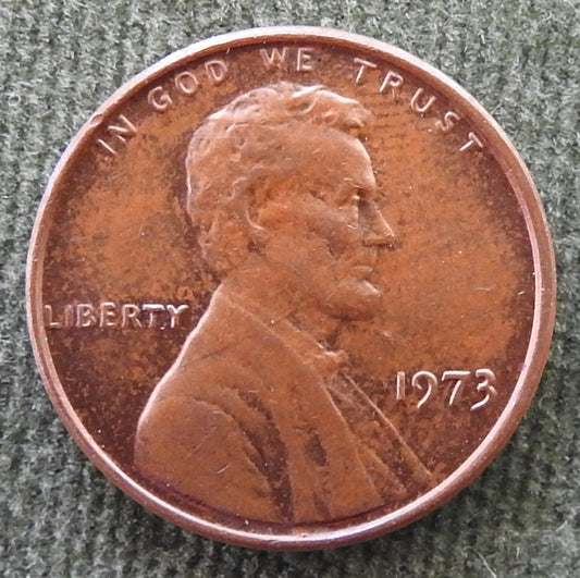 USA American 1973 1 Cent Lincoln Monument Coin