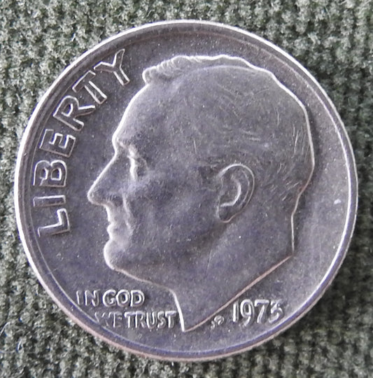 USA American 1973 Dime Roosevelt Coin - Circulated
