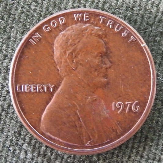 USA American 1976 1 Cent Lincoln Memorial Coin - Circulated