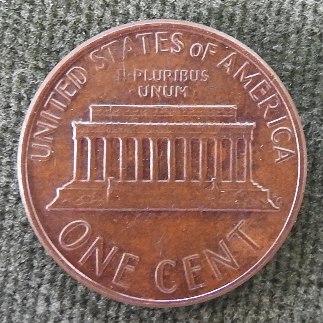 USA American 1976 1 Cent Lincoln Memorial Coin - Circulated