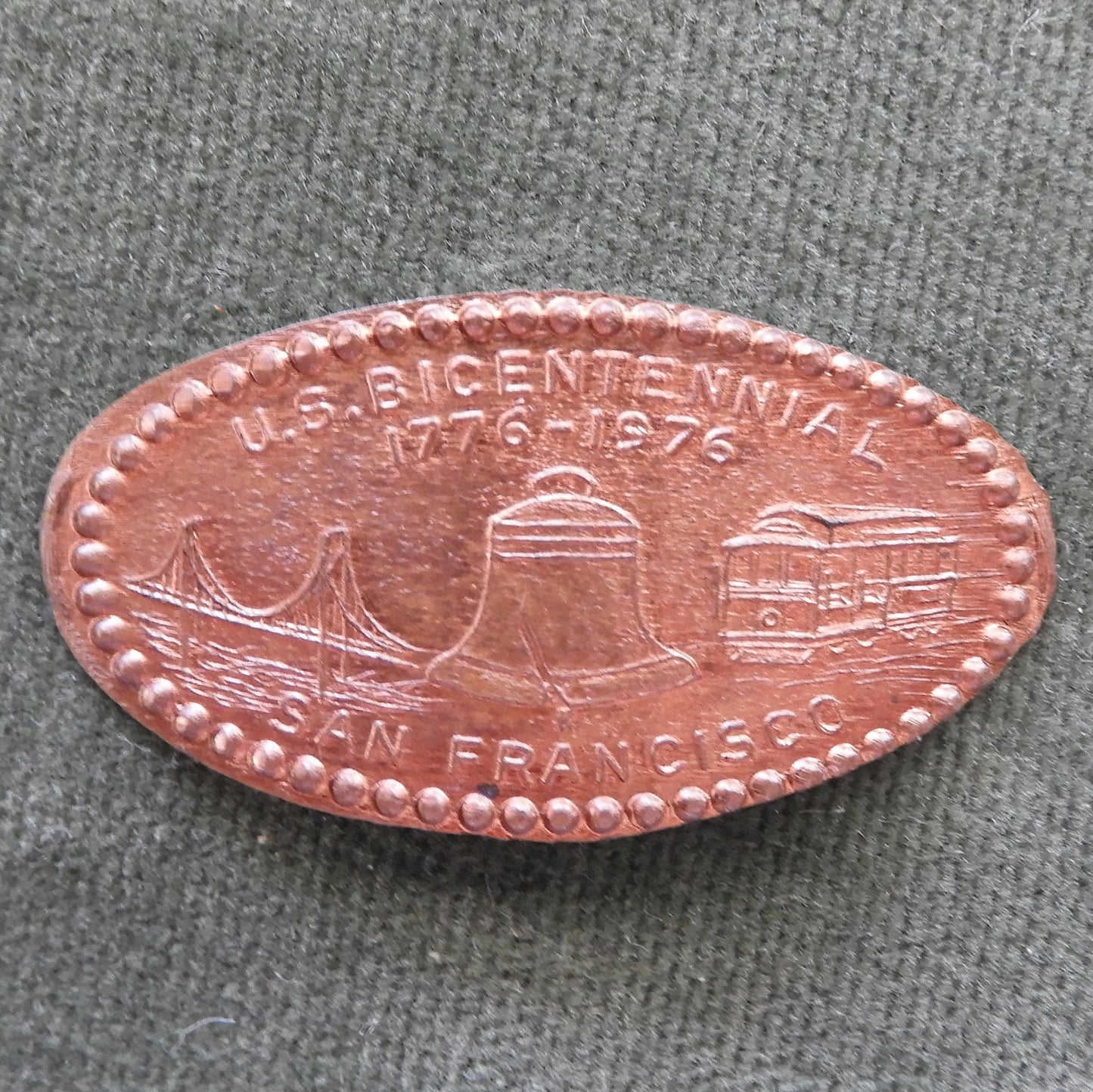 USA America 1976 Bicentenary Of San Francisco Token - Copper