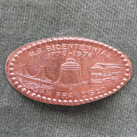 USA America 1976 Bicentenary Of San Francisco Token - Copper