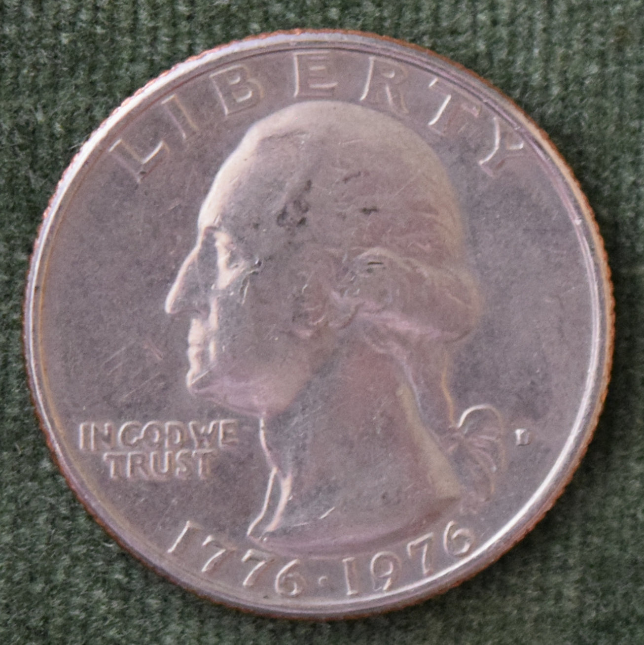 USA American 1976 D Quarter Washington Coin - Circulated