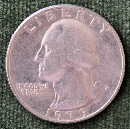 USA American 1979 D Quarter Washington Coin - Circulated