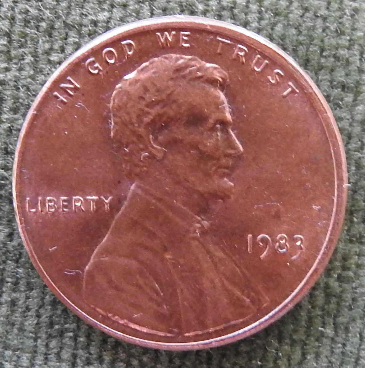 USA American 1983 1 Cent Lincoln Monument Coin - Circulated
