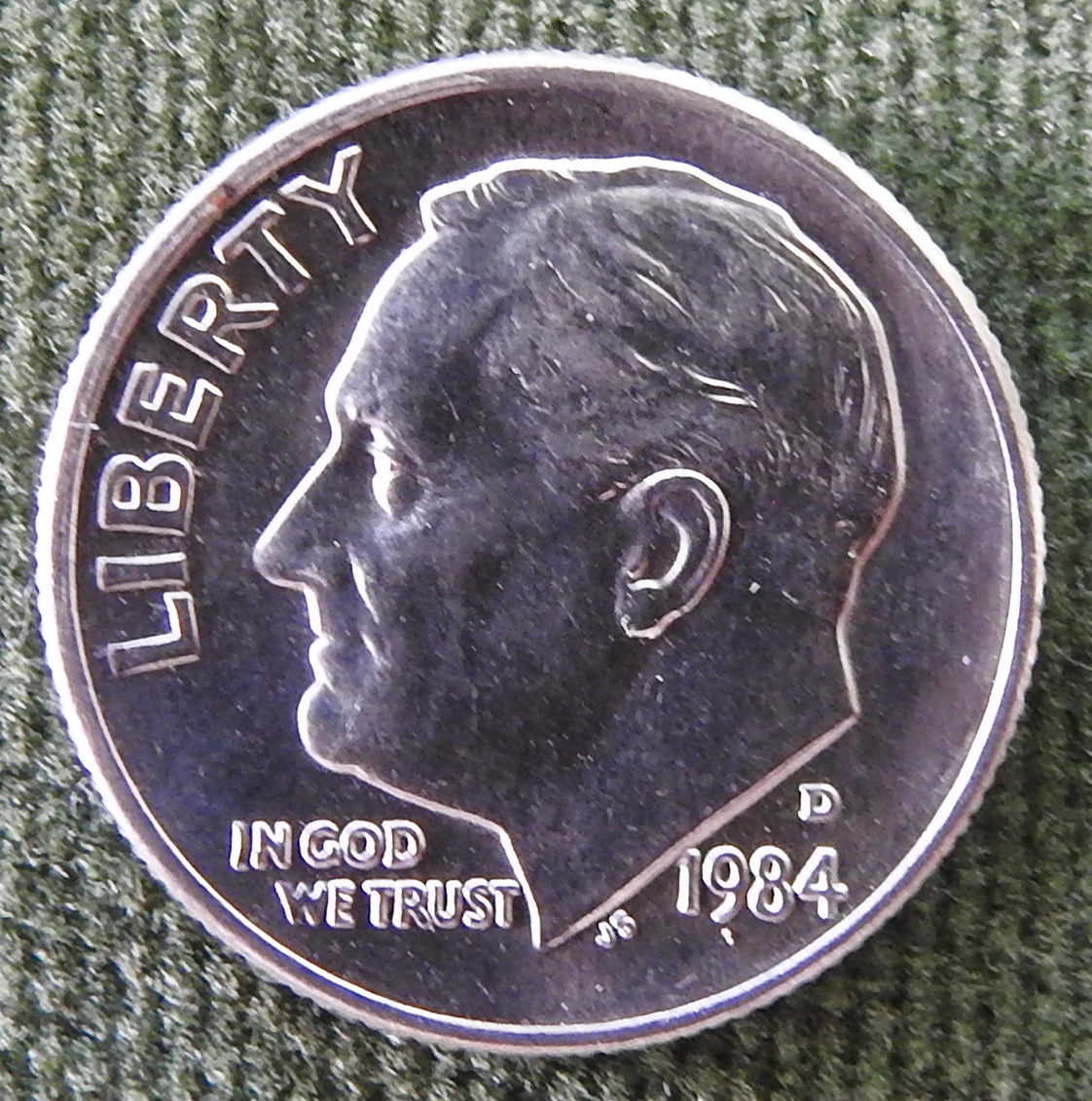 USA American 1984 D Dime Roosevelt Coin - Circulated