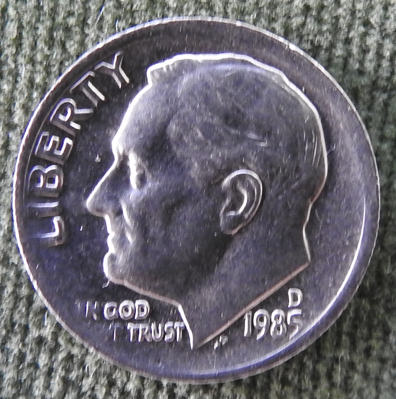 USA American 1985 D Dime Roosevelt Coin - Circulated