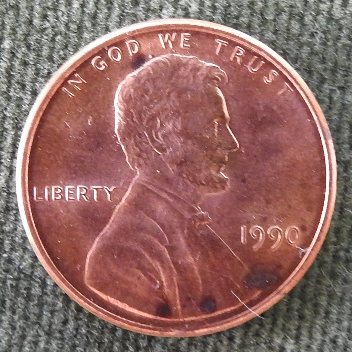 USA American 1990 1 Cent Lincoln Memorial Coin