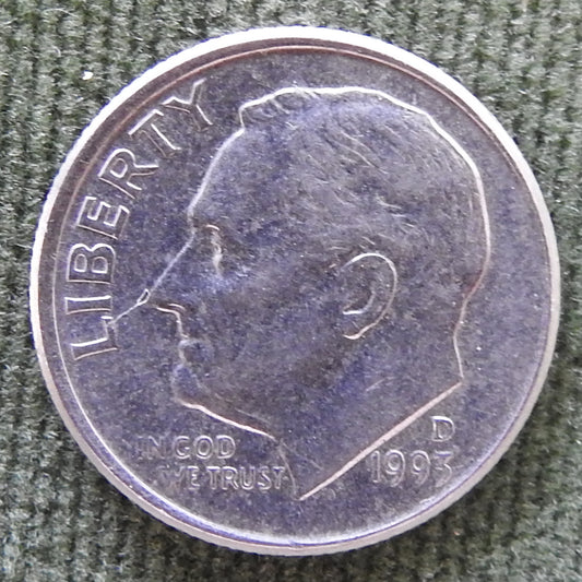 USA American 1993 D Dime Roosevelt Coin