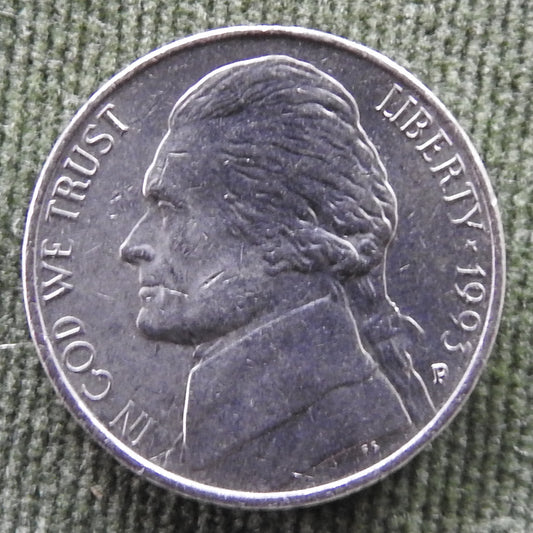 USA American 1993 P Nickel Jefferson Coin