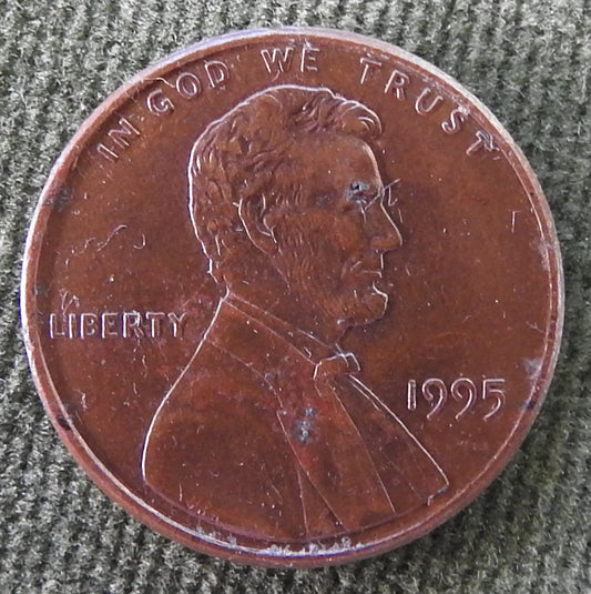USA American 1995 1 Cent Lincoln Monument Coin - Circulated