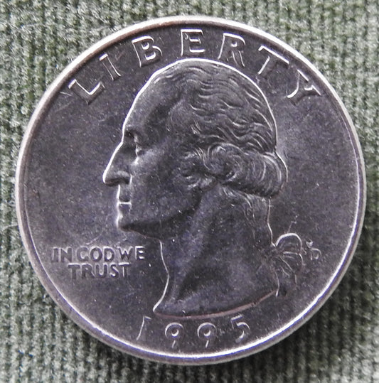USA American 1995 D Quarter Washington Coin - Circulated