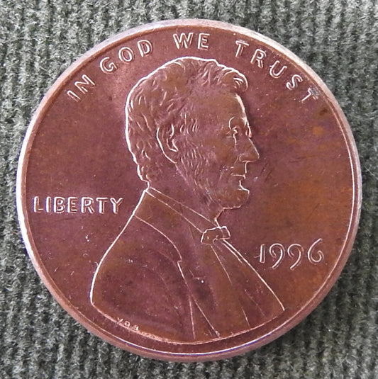 USA American 1996 1 Cent Lincoln Monument Coin - Circulated