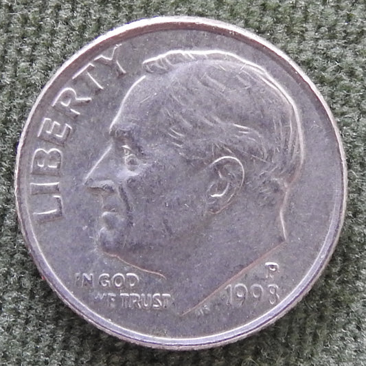 USA American 1998 P Dime Roosevelt Coin