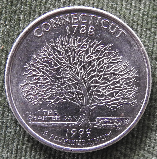 USA American 1999 D Connecticut Statehood Quarter Washington Coin 1788