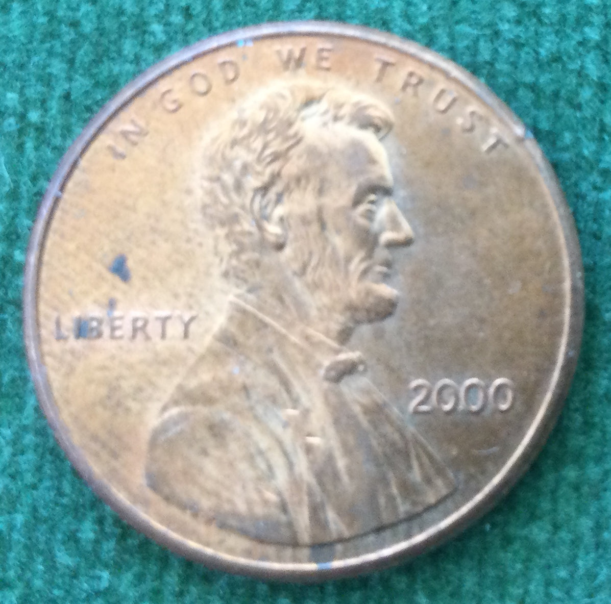 USA American 2000 1 Cent Lincoln Monument Coin