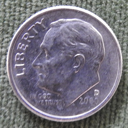 USA American 2000 D Dime Roosevelt Coin