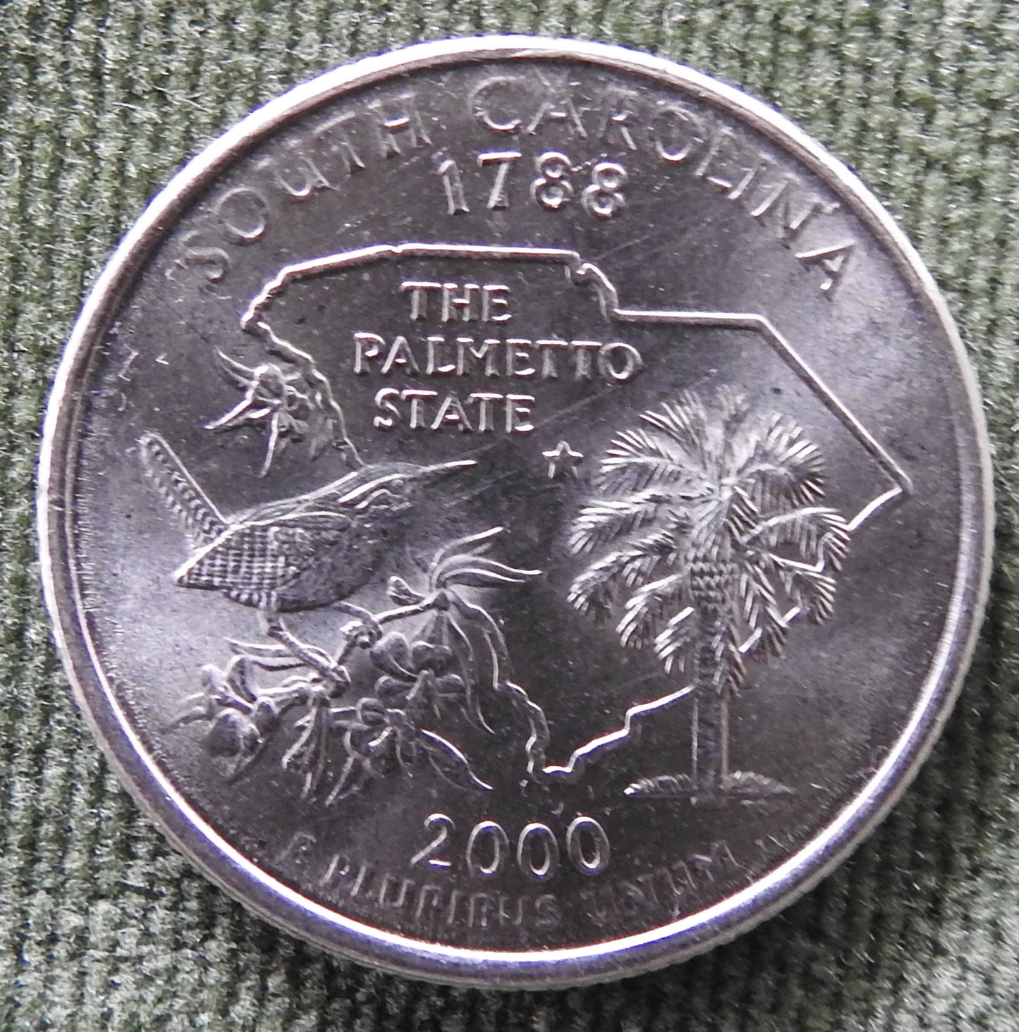 USA American 2000 D South Carolina Statehood Quarter Washington Coin 1788 - Circulated