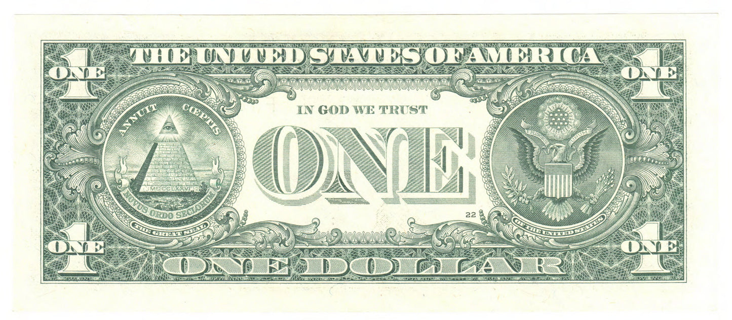 USA 2013 $1 One Dollar Banknote Atlanta s/n F 78284602 B